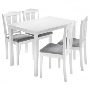 Dining set Mali white-gray