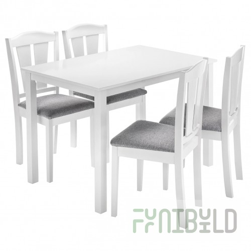Dining set Mali white-gray