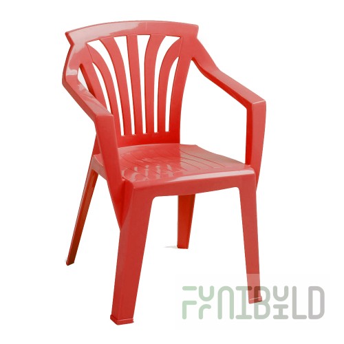 Plastic children's chair Ariel, red