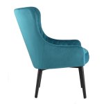 Stitch chair, dark turquoise velvet