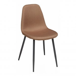 Cassiopea chair, light brown velour, black legs