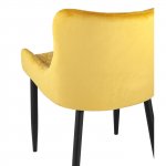 Stitch chair, orange velvet