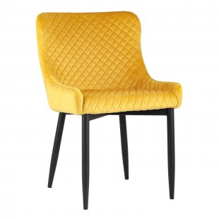 Stitch chair, orange velvet