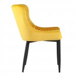 Stitch chair, orange velvet