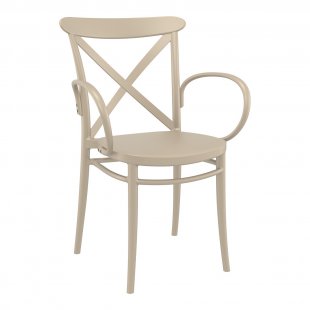 Plastic chair Cross XL, beige