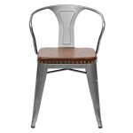 Chair Tolix Arms Soft With armrests Silver