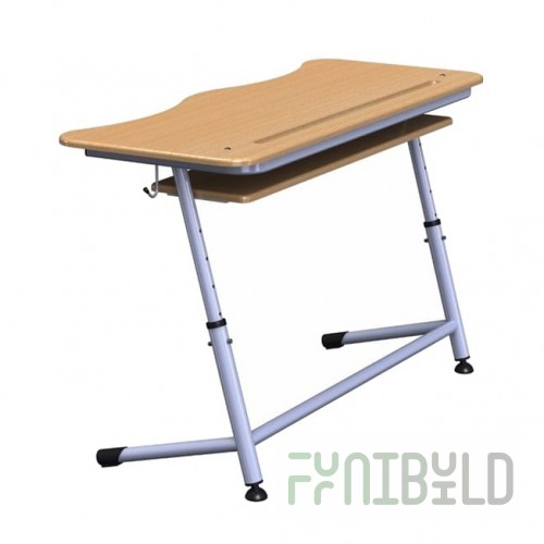 Desk with shelf K2