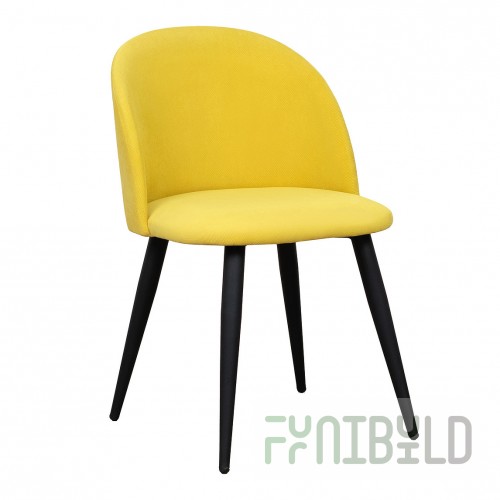 Solar chair, yellow, metal legs