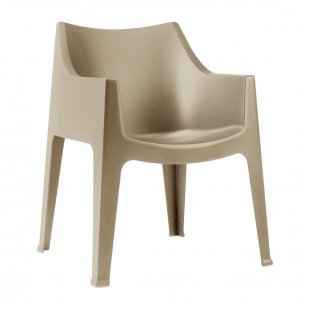 Plastic chair Coccolona, tortora