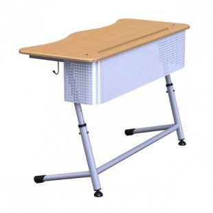 Desk with perforated screen K2