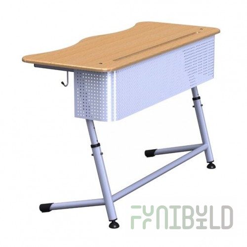 Desk with perforated screen K2