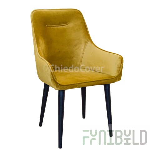 Chair Mars, microfiber color mustard