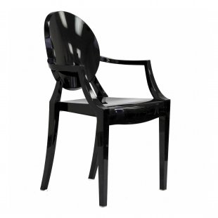 Chair Louis Ghost Black, plastic