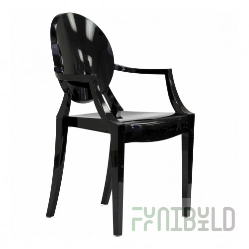 Chair Louis Ghost Black, plastic