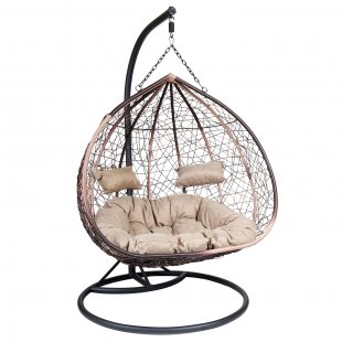 Hanging chair Gunnarn made of artificial rattan