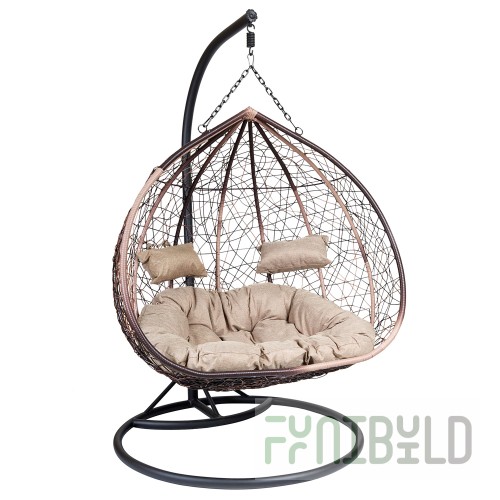 Hanging chair Gunnarn made of artificial rattan