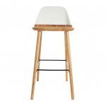 Bar stool Aversa white/ beech