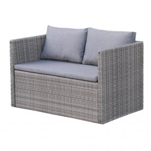 Ardkong Wicker Sofa Transformer, Gray