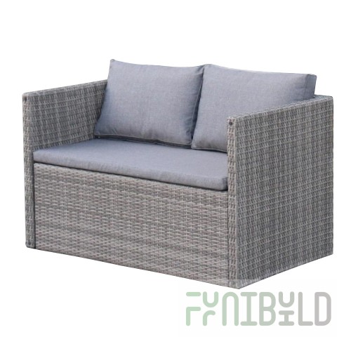 Ardkong Wicker Sofa Transformer, Gray
