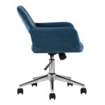 Ross office chair velour blue