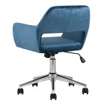 Ross office chair velour blue