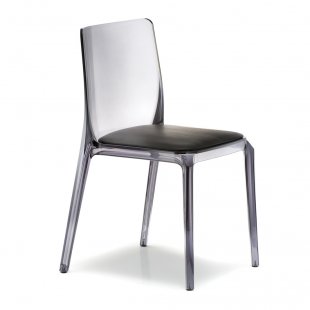 Chair plastic Blitz, transparent gray