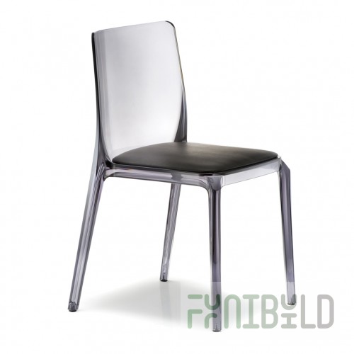 Chair plastic Blitz, transparent gray