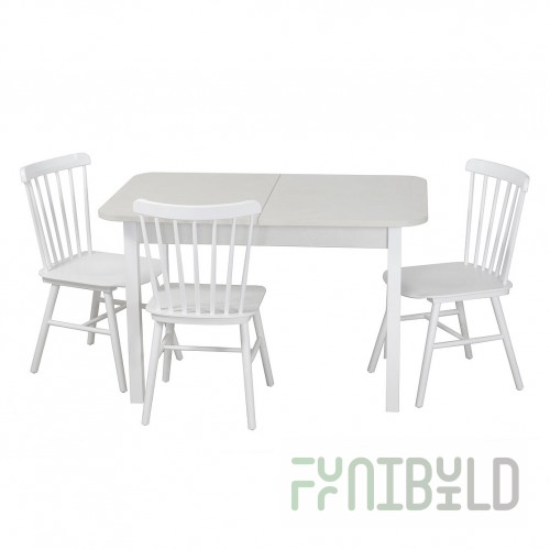 Dining set, Boston table, Tucker chairs, white