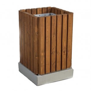Wooden urn on a reinforced concrete base Peterhof