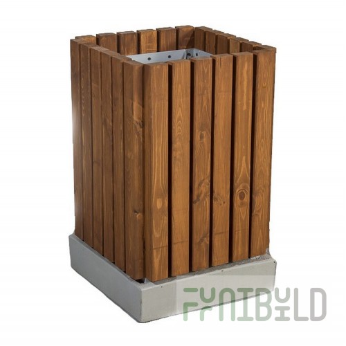 Wooden urn on a reinforced concrete base Peterhof