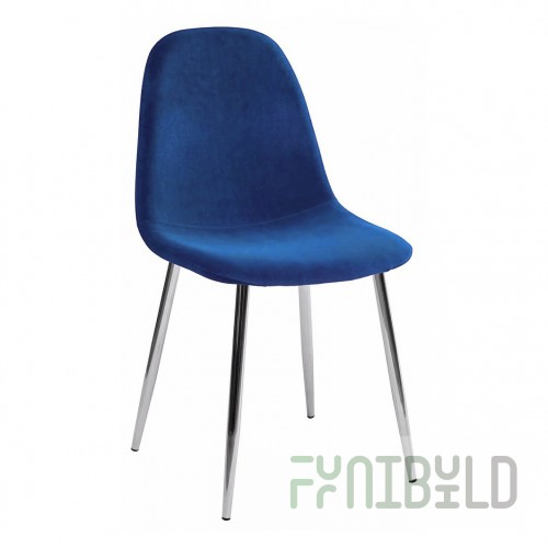 Chair Pescara Velour Navy Blue