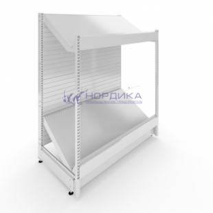 WALL-MOUNTED PROMOTIONAL FRUIT AND VEGETABLE DISPLAY RACK