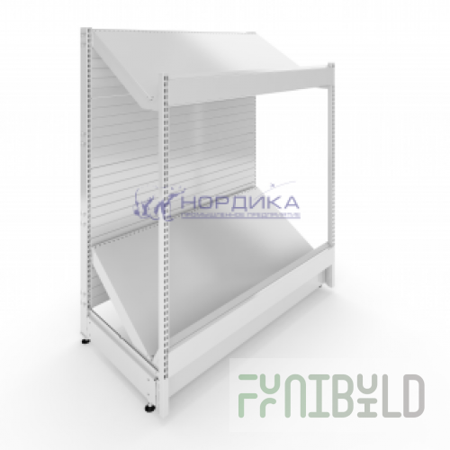 WALL-MOUNTED PROMOTIONAL FRUIT AND VEGETABLE DISPLAY RACK