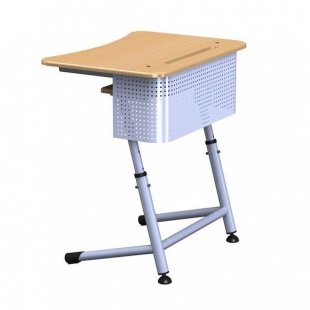 Desk with shelf and perforated screen K1