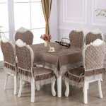 Tablecloth and chair covers with backrest, crown