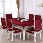 Tablecloth and chair covers with backrest, crown
