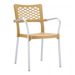 Plastic chair Bella, teak