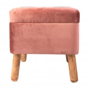 Pouf with storage compartment Dusty Rose small