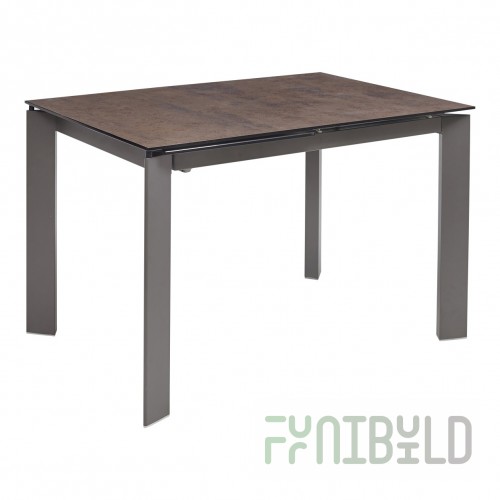 Corner Table, Metallic Grey