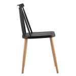 Morgan chair, plastic, black