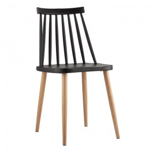Morgan chair, plastic, black