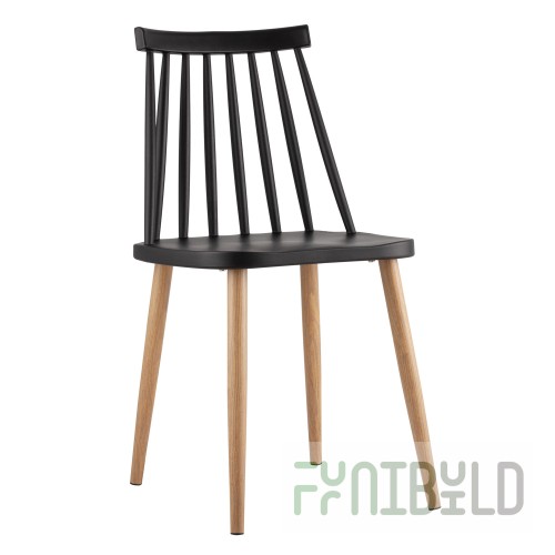Morgan chair, plastic, black