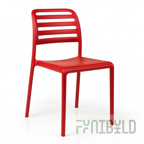 Plastic chair Costa Bistrot, red