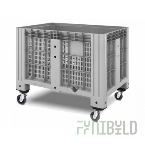 ibox perforated container on wheels