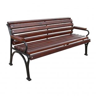Classic bench with armrests