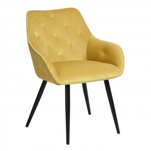 Chandler chair velour yellow