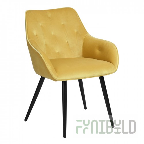 Chandler chair velour yellow