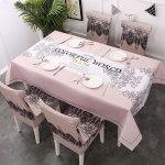 Tablecloth and chair covers with backrest, tropical