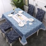 Tablecloth and chair covers with backrest, tropical
