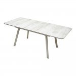 Table Aruba 160 cappuccino glazed glass